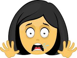 Imagen emoji chica en pánico